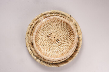 Handicraft Handmade from Rattan like Rattan Basket, rattan coaster and Rattan Plate.