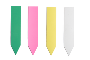 colorful pastic tag with copy space isolate