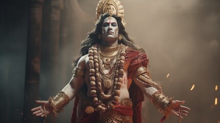 The hindu god brahma.generative ai
