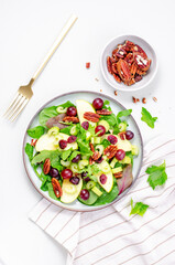Waldorf Salad, Fresh Apple Salad with Cranberry, Grapes, Pecans and Salad Mix, Fall Salad, Comfort Food