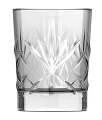 Old fashioned glass on isolated background. 3d rendering