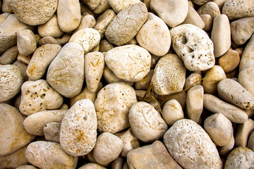Fototapeta na wymiar Smooth stones on the shores of the Adriatic Sea