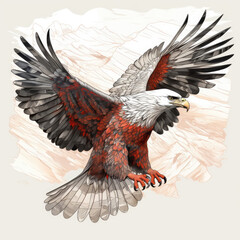 Fototapeta premium eagle in flight