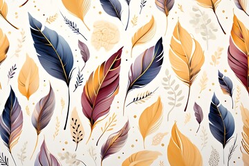 Generative AI : Abstract art background vector. Luxury minimal style wallpaper with golden line art flower and botanical leaves, Organic shapes, Watercolor. Vector background for banner, poster, Web a