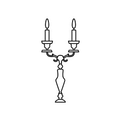 Candlestick icon vector. Candle illustration sign. light symbol or logo.