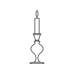 Candlestick icon vector. Candle illustration sign. light symbol or logo.