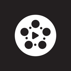 black and white film reel