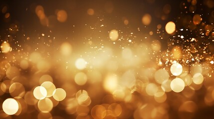 Generative AI : Gold abstract bokeh background