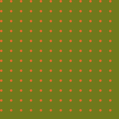 Orange pears on a green background Simple abstract geometric seamless fabric pattern