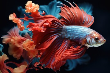Moving moment of tropical fish
