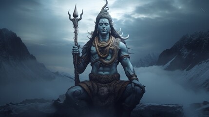 The hindu god shiva.generative ai
