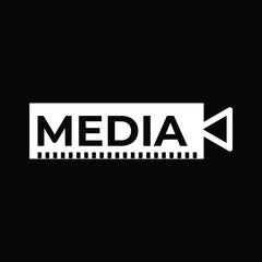 Fototapeta premium Media icon, and logo plan thoughts for media organizations and diversion organizations.