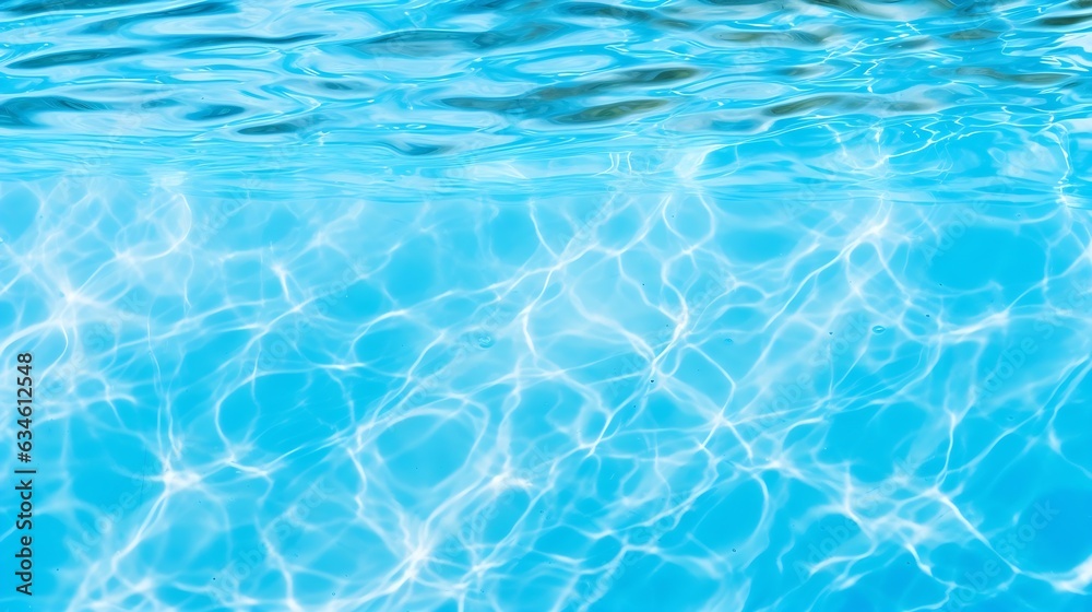 Aufkleber Generative AI : Blurred desaturated transparent clear calm water surface texture with splashes and bubbles. Trendy abstract nature background. White-grey water waves in sunlight.