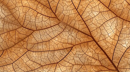 Generative AI : Close up of Fiber structure of dry leaves texture background. Cell patterns of Skeletons leaves, foliage branches, Leaf veins abstract of Autumn background for creative banner design o