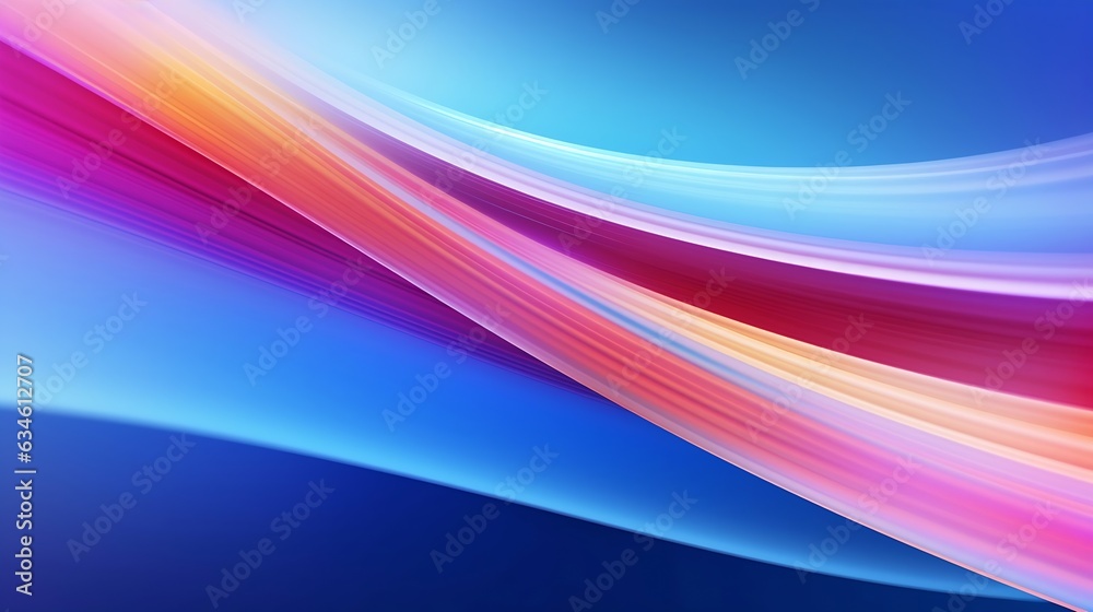 Poster Generative AI : Modern abstract high speed movement. Colorful dynamic motion on blue background. Movement technology pattern for banner or poster design background concept.