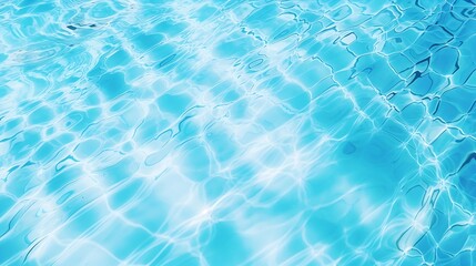 Obraz premium Generative AI : Pool water abstract background, cold fresh natural backdrop, rippled texture and pattern, blue swimming pool seamless surface, summer travel vacation and leisure concept