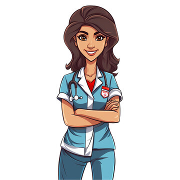 recommend clip art: Cute Nurse Girl Clipart Illustration
