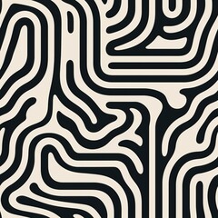 Obraz premium black and white seamless pattern