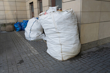 Big Garbage Sack, Plastic Bags for Debris, Construction Junk Removal, Waste Industry, Large Garbage Container