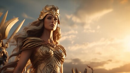 The greek goddess athena.generative ai
