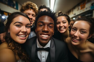  Students Celebrating Their Friendships, Generative AI