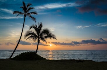 Obraz premium sunset on the beach