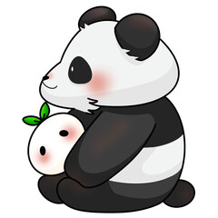 Panda and baby socate