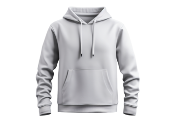 white hoodie, sweatshirt mockup, on white background.