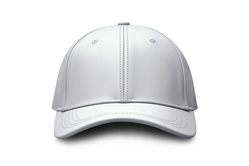 blank white canvas cap for premium clothing accessary design mock-up isolated on white background.