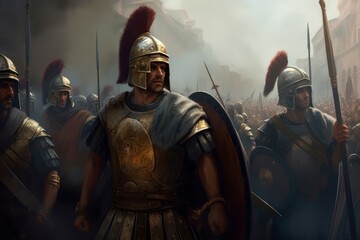 Ancient rome army. Generate Ai