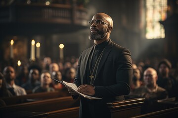 Spiritual leader giving a sermon - stock photography concepts