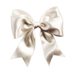 A perfect white bow on a distinct transparent white background