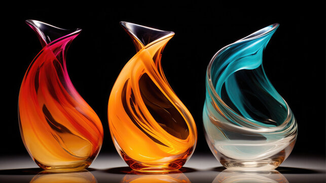 collection of colorful and contemporary glassware and tableware.