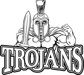 Spartan Trojan Sports Mascot