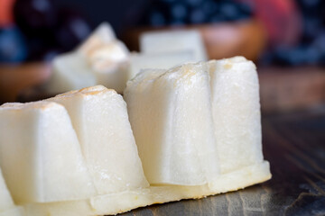 Ripe delicious melon during dessert cooking
