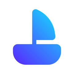 sailboat gradient fill icon