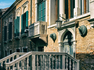 Houses and streets of the historical part of Venice.