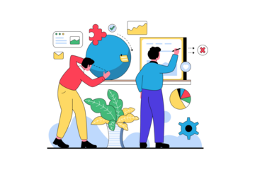 Creative Work Performance - Flat Vector