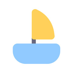 sailboat flat icon