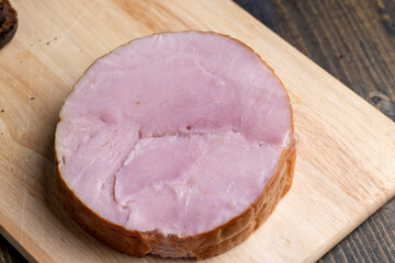 A sliced piece of delicious pork meat