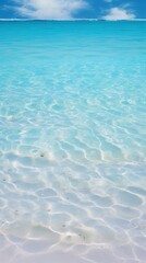 Fototapeta premium Tropical beach with white sand and turquoise sea water.Generative Ai