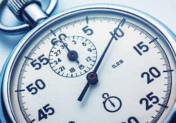 Stopwatch timekeeper studio isolated on white background