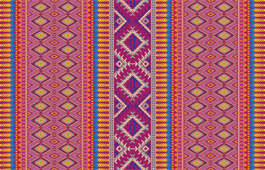 Ethnic-style seamless vector pattern. Tribal motif on a geometric background. Printing ornaments for paper, wallpaper, covers, textiles, fabric, apparel, and other materials
