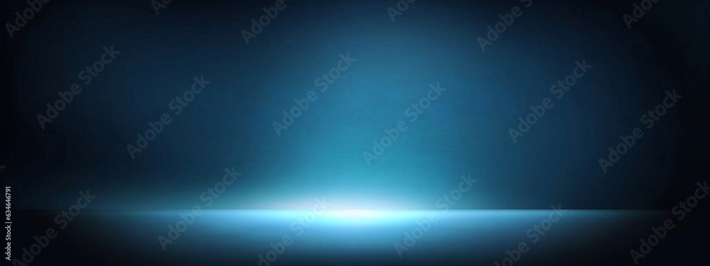 Poster minimalistic abstract background for product presentation. light on a dark blue wall.