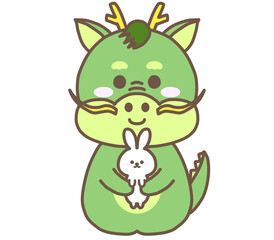 Fototapeta premium 辰とうさぎ/干支
