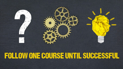 Follow one course until successful	