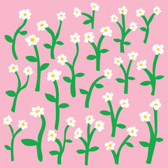 Daisy pattern flower illustration vector