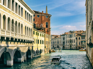 Houses and streets of the historical part of Venice.