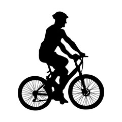 Obraz premium Cyclist Silhouette Vector Collection For Template Design Elements