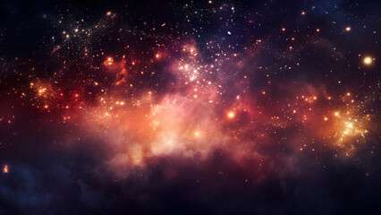 Naklejka premium Abstract exploding happy heart with dark background